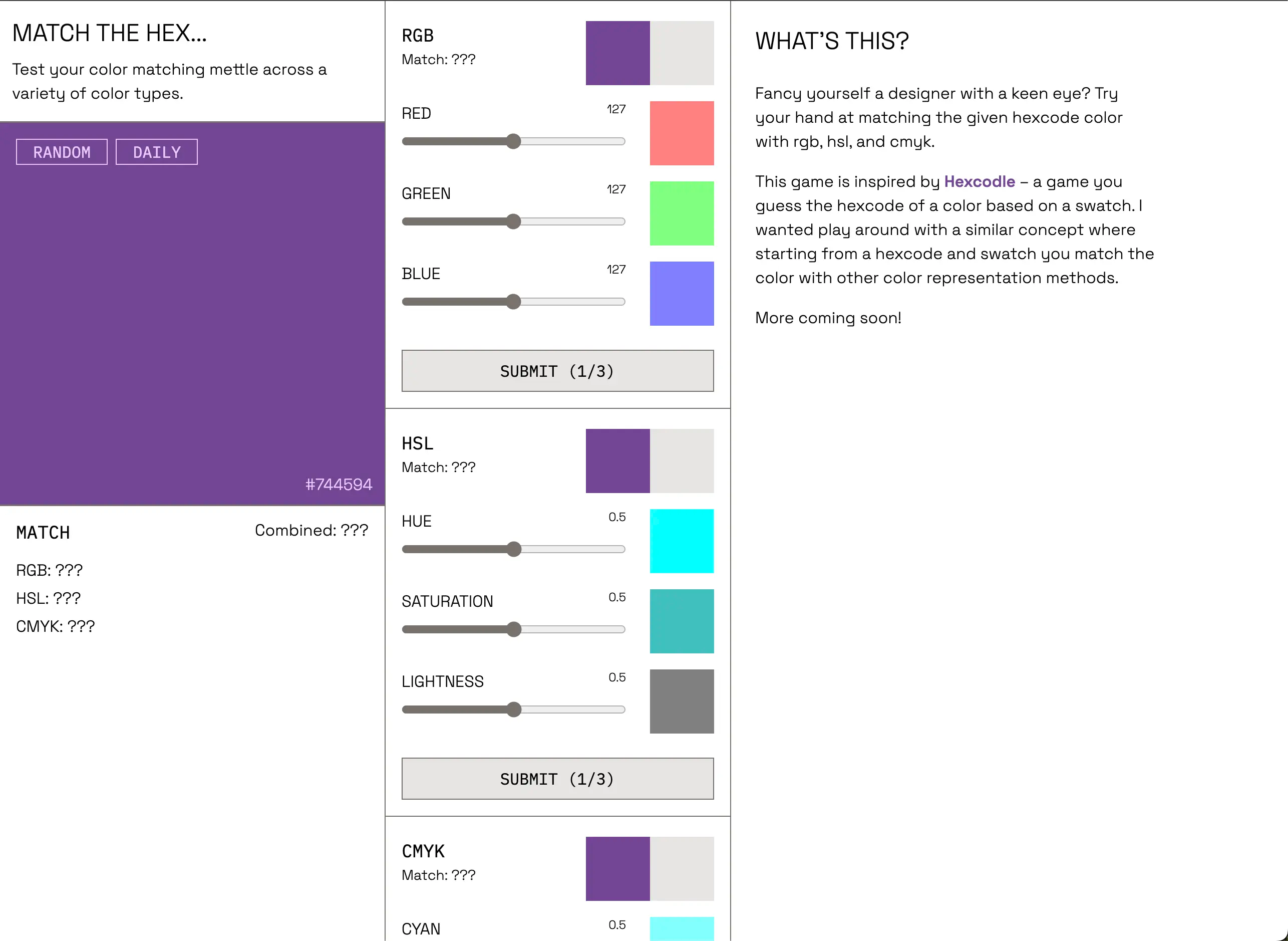 Hex Matcher