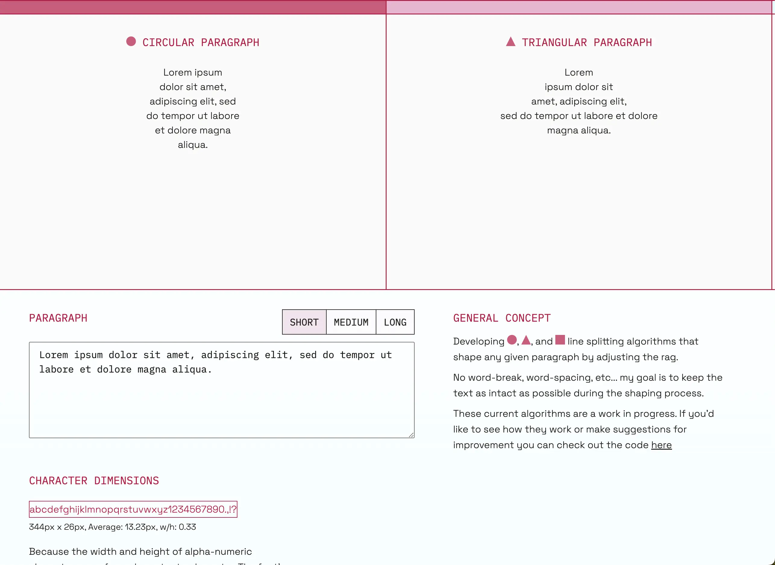 Shaped Paragraphs